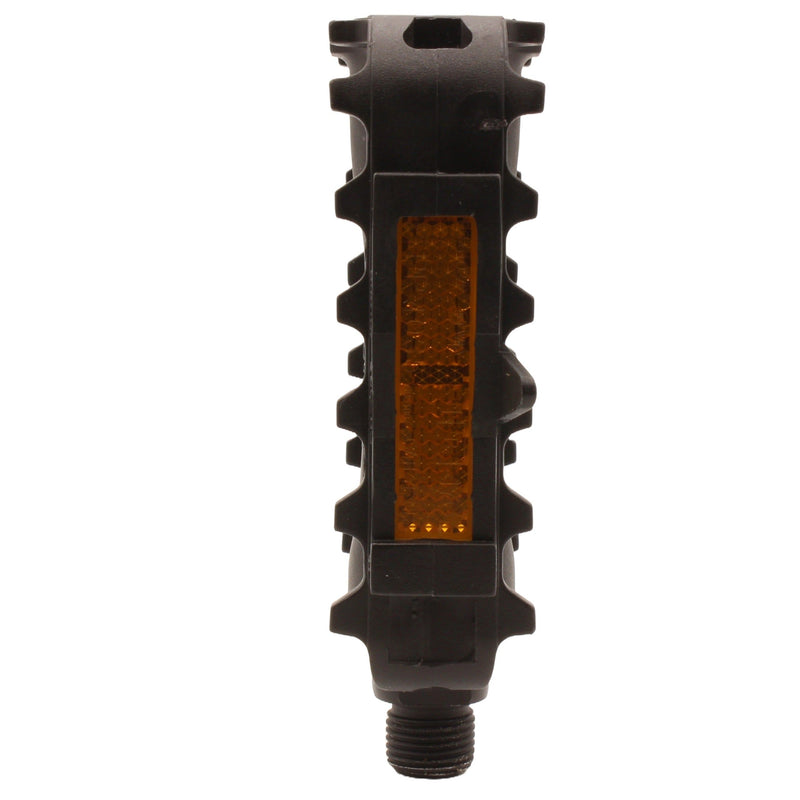 Black Heavy Duty Plastic Mountain Bike Pedals Bike MTB Pedals 9/16-Inch Thread