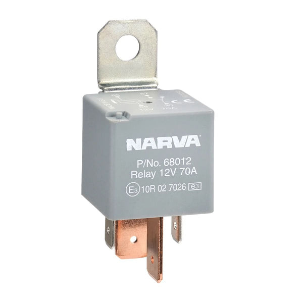 Narva 68012 12V 70A Normally Open 4 Pin Relay With Resistor