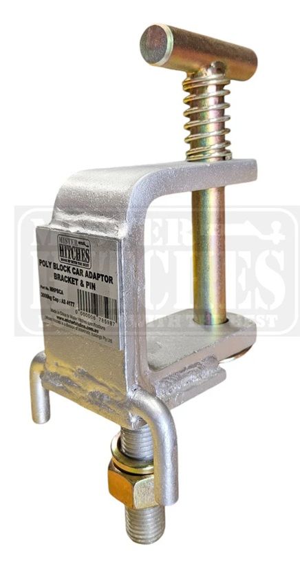 Mister Hitches Car Bracket & Pin Suits Poly Block Off Road Coupling Treg Style