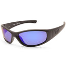 Dirty Dog Buzzer Satin Satin Black/Blue Mirror Men's Polarised Sunglasses