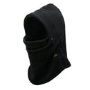 3pc Mens Black Winter Set - Fleece Balaclava, Knit Scarf & Thinsulate Gloves