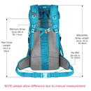 50L Hiking Backpack with Rain Cover Waterproof Rucksack Blue