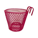 Kids Bike Wire Mesh Hook On Front Carry Basket (Pink)