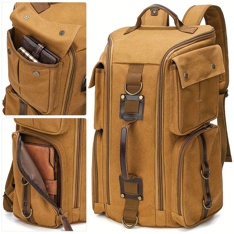 Vintage Canvas Laptop Backpack Travel & Commute Bag