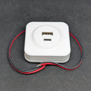 Dreamlighting USB and C Type Fast Wall Mounted Charger, White Shell