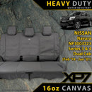 Nissan Navara Series 3 & 4 Heavy Duty XP7 Canvas Rear Row Seat Covers (Available)
