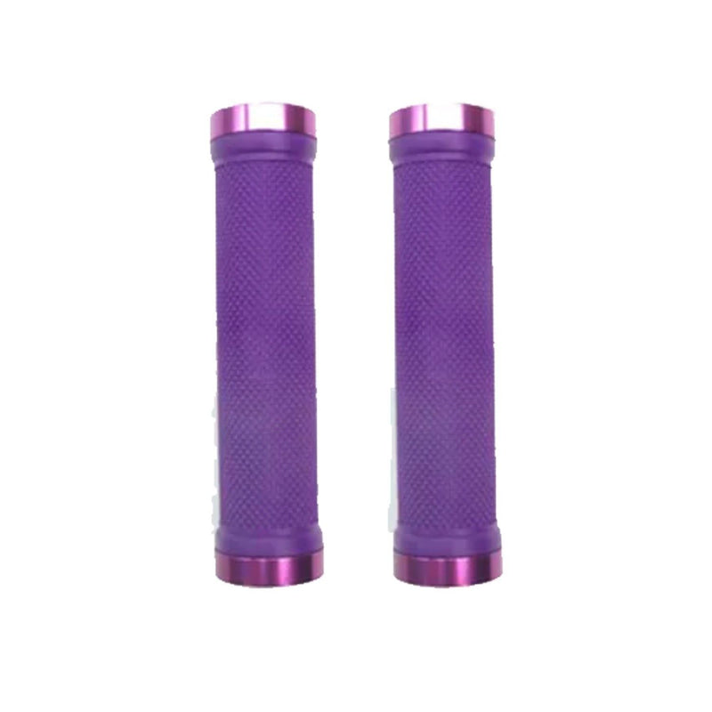 Trigram Lock-on Bike Grips Kraton Rubber 130mm with 2 side lock rings Purple