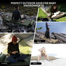 Self-Inflating Camping Air Mat with Built-in Pillow Green