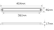 LED Autolamps 380CR12 Stop/Tail 12V, Coloured Lens, Blister