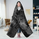 Wolf Pattern Wearable Hat Blanket Flannel