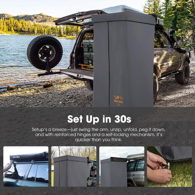 San Hima Shower Awning Instant Tent &Gas Hot Water Heater Black&Shower Tent Base