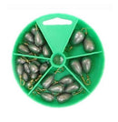 27 Gillies Bass Casting Sinkers in Convenient Dial Pack - Assorted Sizes And Weights