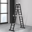 Traderight Multi Purpose Ladder Aluminium Folding Platform Extension Step 5.7m