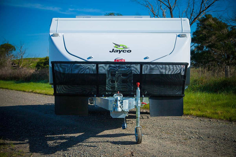 D-Flector Caravan Standard Stone Guard 2200mm - Angled (Special Aerospace Grade Heavy Duty Aluminum)