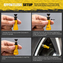 Bunker Indust Tyre Deflators x4 Air Deflator With LED 10~30 PSI Valve Core Tool