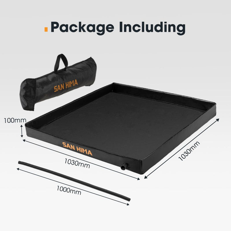 San Hima Camping Shower Tent Base 1.03x1.03M Foldable & Portable RV Awning Floor