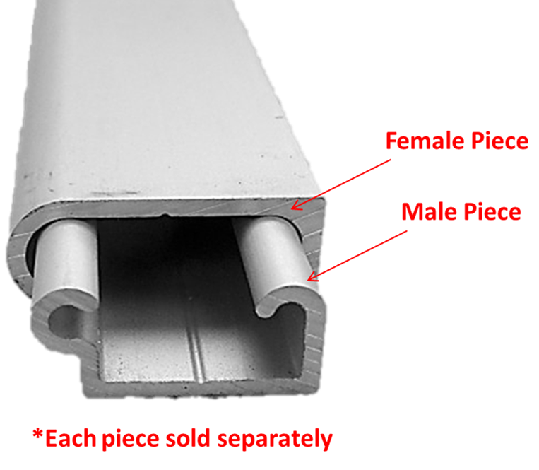 Aluminium Table Hinge 995mm Female