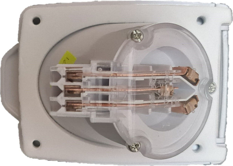 CMS 15AMP Plug Power Inlet White JIL15