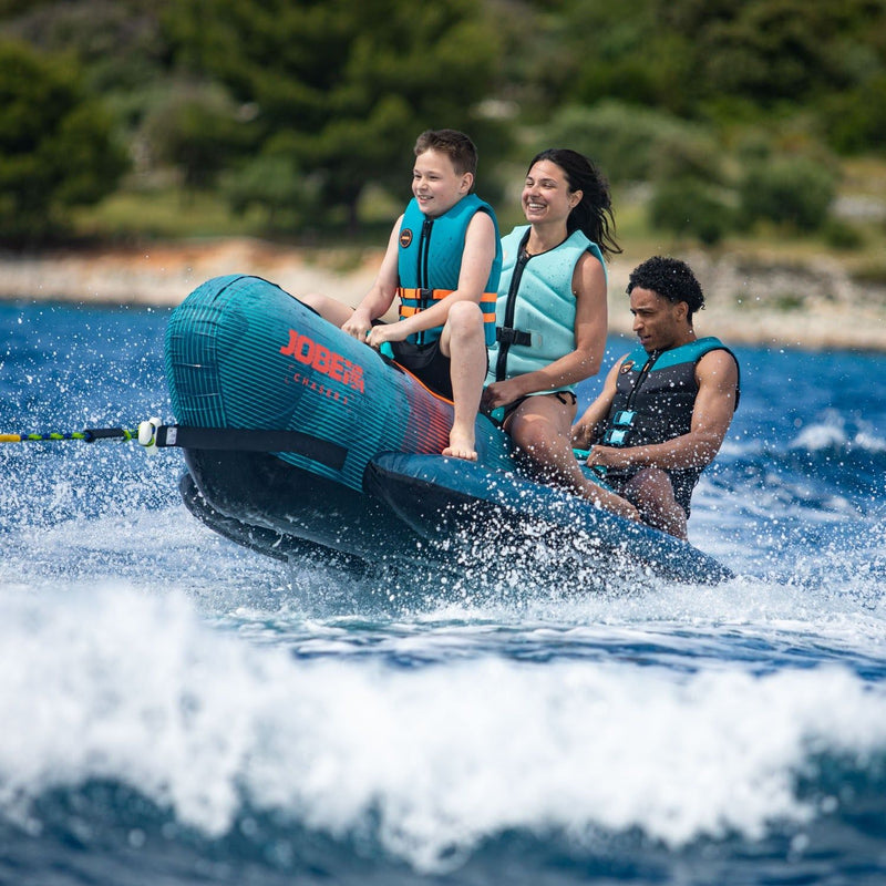 Jobe Chaser 3-Person Hot Dog Style Inflatable Towable Ski Tube