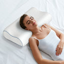 Dreamz Memory Foam Pillow White High-Density Neck Shoulder Support Pain Slow