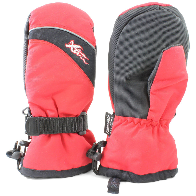 XTM Swoosh Kids Snow and outdoor Winter Ski Mitts Red (Size L 19cm)