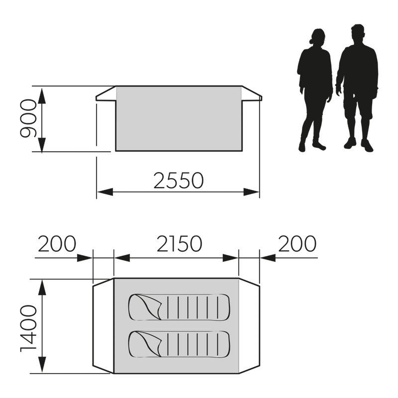 Dometic Pico FTC 2 TC - Inflatable camping swag, 2-person