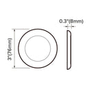 Dreamlighting Ultra Slim Opal Panel Light - 76mm/3" - Silver, DC12V, Cool White