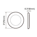 Dreamlighting Ultra Slim Opal Panel Light - 76mm/3" - Silver, DC12V, Cool White