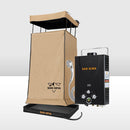 San Hima Camping Shower Tent Brown &Gas Hot Water Heater Black &Shower Tent Base