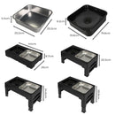 Pawz Elevated Pet Feeder 4 Height Adjustable Dog Stainless-Steel Non-Slip Bowl