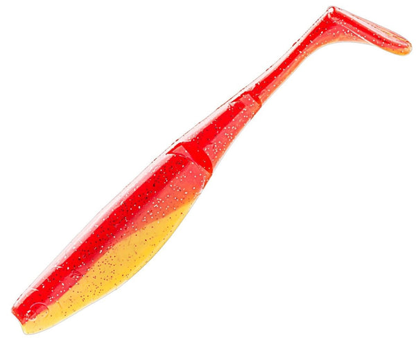 5 Pack of ZMan 4 Inch Scented PaddlerZ Soft Plastic Lures-  Bleeding Banana