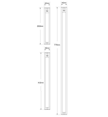 LED Autolamps 40410MCU Interior Strip Lamp with  On/Off Touch Switch 12 Volt, Single blister, Black Finish