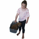 Black Front Mounted Metal Bicycle Pet Basket with Safety Straps