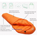 Goose Down Mummy Sleeping Bag Orange