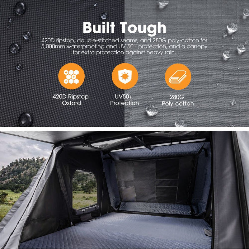 San Hima Jervis Rooftop Tent Hardshell With Ladder Camping 4WD 4x4