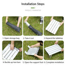 Aluminum Alloy Mini Camping Table Foldable Silver