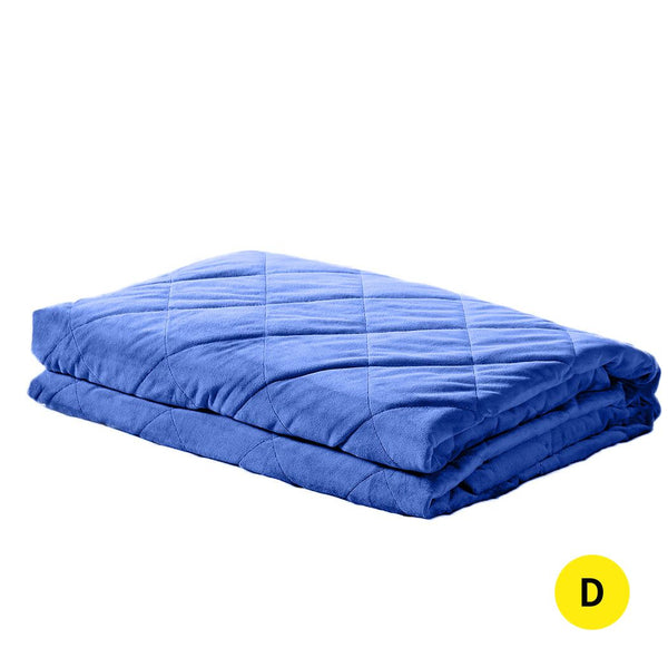 Dreamz 9kg Adults Size Anti Anxiety Weighted Blanket Gravity Blankets Royal Blue