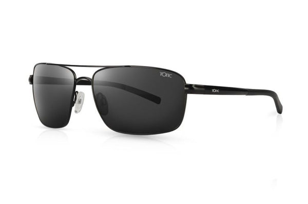 Tonic Blaq Polarised Sunglasses with Glass Grey Photochromic Lens & Black Frame