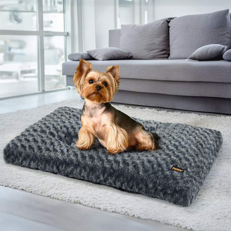 Pawz Pet Bed Dog Cat Calming Soft Warm Plush Mattress Cushion Mat Washable 24″