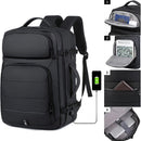 Expandable 17-Inch Laptop Backpack for Men 11 Pockets Black