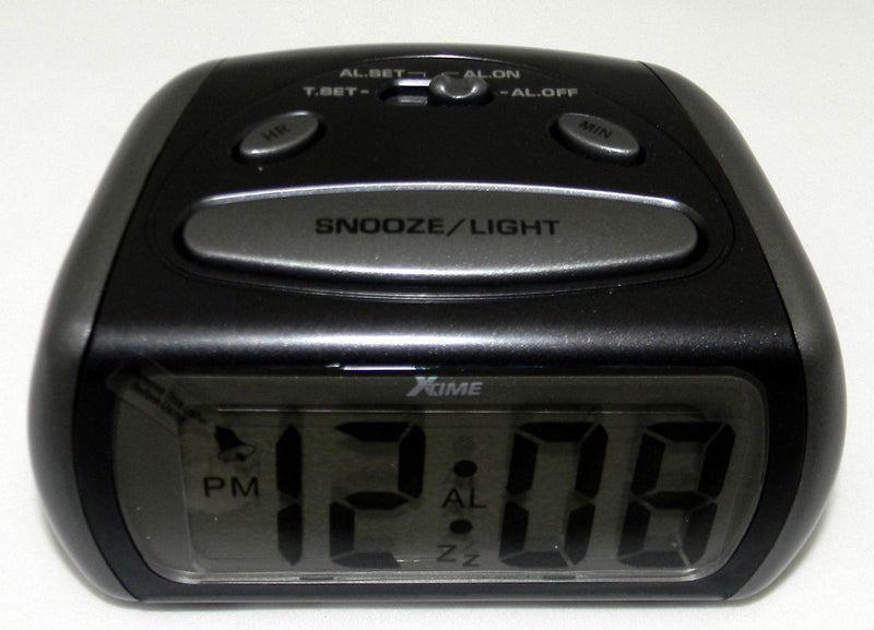 LCD Alarm Clock X Time BLACK