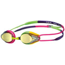 Arena Tracks Mirror Swimming Goggles - Violet/Fuchsia/Green (Kids/Childrens)