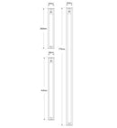 LED Autolamps 40260SMCU Interior Strip Lamp with  On/Off Touch Switch 12 Volt, Single blister, Silver Finish