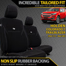 Holden Colorado 7/Trailblazer Neoprene 2x Front Seat Covers