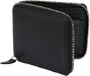 Dents Avon Mens Zip Smooth Nappa Leather Wallet  - Black (RFID Blocking)