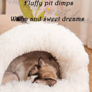 Warm Plush Cat Nest Bed for Winter Comfort