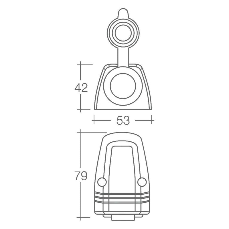 Narva 81154W Heavy-Duty Surface Mount Dual USB Socket