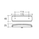 Narva 93810BL2 10-33 Volt LED Slimline Rear Stop/Tail And Direction Indicator Lamp Pack (Red/Amber)