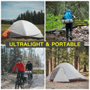 Ultralight 2-Person Backpacking Tent 20D Nylon Waterproof White