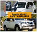 Pair Chrome Extendable Towing Mirrors Gen1 for Isuzu MU-X MY2013-MY2019